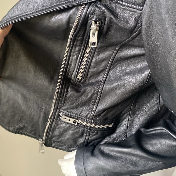 Allsaints Black leather biker jacket, almost new! - Picture 7 of 17